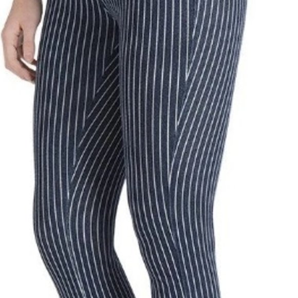 Lysse - Denim Cuffed Crop pant - Blue & White Stripe - Picture 1 of 4